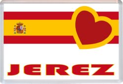 Jerez - Love Spain/Spanish Towns & Cities Flag - Jumbo Fridge Magnet Souvenir Gift Present