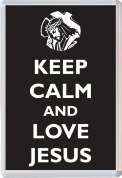 Keep Calm and Love Jesus - Jumbo Fridge Magnet Souvenir Gift Present