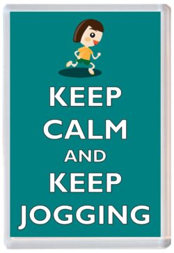 Keep Calm and Keep Jogging - Jumbo Fridge Magnet Souvenir Gift Present