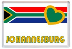 Johannesburg - Love South Africa/African Towns & Cities Flag - Jumbo Fridge Magnet Souvenir Gift Present