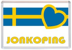 Jonkoping - Love Sweden/Swedish Towns & Cities Flag - Jumbo Fridge Magnet Souvenir Gift Present