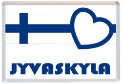 Jyvaskyla - Love Finland/Finnish Towns & Cities Flag - Jumbo Fridge Magnet Souvenir Gift Present