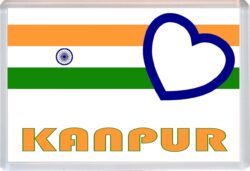 Kanpur - Love Indian/Indian Towns & Cities Flag - Jumbo Fridge Magnet Souvenir Gift Present