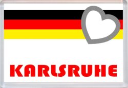 Karlsruhe - Love Germany/German Towns & Cities Flag - Jumbo Fridge Magnet Souvenir Gift Present