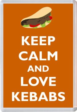 Keep Calm and Love Kebabs - Jumbo Fridge Magnet Souvenir Gift Present