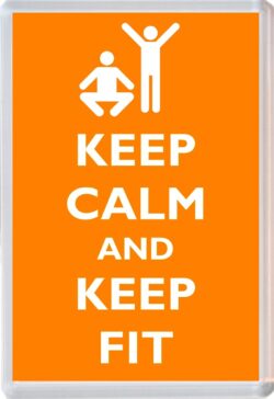 Keep Calm and Keep Fit - Jumbo Fridge Magnet Souvenir Gift Present
