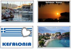 Kefalonia - Greece - 4 PACK - Jumbo Fridge Magnet Souvenir Gift Present
