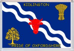 Kidlington - Pride of Oxfordshire County Flag - Jumbo Fridge Magnet Souvenir Gift