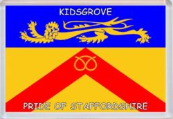 Kidsgrove - Pride of Staffordshire County Flag - Jumbo Fridge Magnet Souvenir Gift