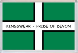 Kingswear - Pride of Devon County Flag - Jumbo Fridge Magnet Souvenir Gift Present