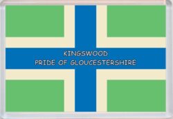 Kingswood - Pride of Gloucestershire County Flag - Jumbo Fridge Magnet Souvenir Gift Present