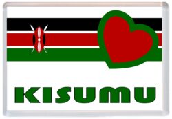 Kisumu - Love Kenya/Kenyan Towns & Cities Flag - Jumbo Fridge Magnet Souvenir Gift