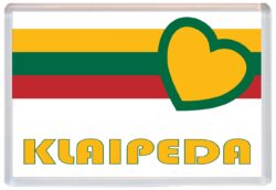 Klaipeda - Love Lithuania/Lithuanian Towns & Cities Flag - Jumbo Fridge Magnet Souvenir Gift Present