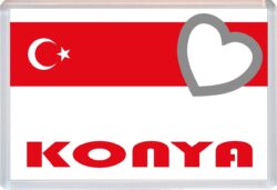 Konya - Love Turkey/Turkish Towns & Cities Flag - Jumbo Fridge Magnet Souvenir Gift Present
