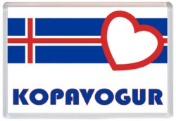 Kopavogur - Love Iceland/Icelandic Towns & Cities Flag - Jumbo Fridge Magnet Souvenir Gift Present