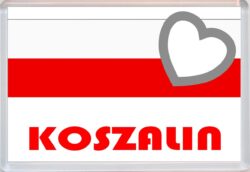 Koszaun - Love Poland/Polish Towns & Cities Flag - Jumbo Fridge Magnet Souvenir Gift Present