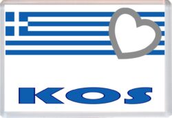 Kos - Love Greece/Greek Towns & Cities Flag - Jumbo Fridge Magnet Souvenir Gift Present