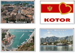 Kotor - Montenegro - 4 PACK - Jumbo Fridge Magnet Souvenir Gift Present