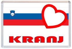 Kranj - Love Slovenia/Slovenian Towns & Cities Flag - Jumbo Fridge Magnet Souvenir Gift Present