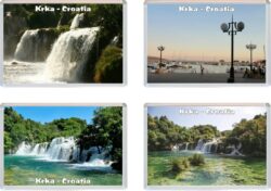 Krka - Croatia - 4 PACK - Jumbo Fridge Magnet Souvenir Gift Present