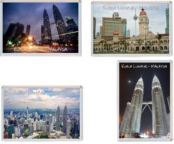 Kuala Lumpur - Malaysia - 4 PACK - Jumbo Fridge Magnet Souvenir Gift Present