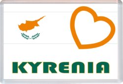 Kyrenia - Love Cyprus/Cypriot Towns & Cities Flag - Jumbo Fridge Magnet Souvenir Gift Present