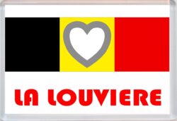 La Louviere - Love Belgium/Belgian Towns & Cities Flag - Jumbo Fridge Magnet Souvenir Gift Present