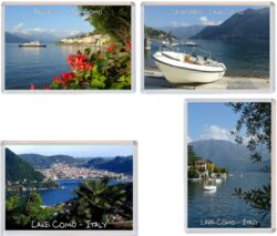 Lake Como - Italy - 4 PACK - Jumbo Fridge Magnet Souvenir Gift Present