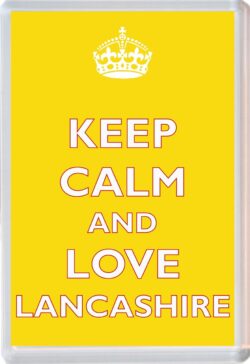 Keep Calm and Love Lancashire - Jumbo Fridge Magnet Souvenir Gift Present