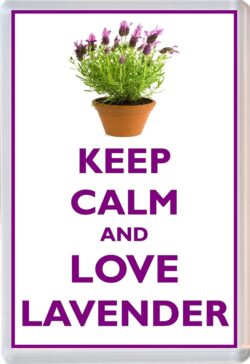 Keep Calm and Love Lavender - Jumbo Fridge Magnet Souvenir Gift Present