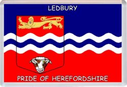 Ledbury - Pride of Herefordshire County Flag - Jumbo Fridge Magnet Souvenir Gift Present