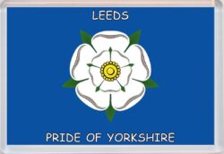 Leeds - Pride of Yorkshire County Flag - Jumbo Fridge Magnet Souvenir Gift Present