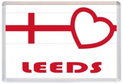 Leeds - Love England/English Towns & Cities Flag - Jumbo Fridge Magnet Souvenir Gift Present