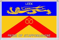 Leek - Pride of Staffordshire County Flag - Jumbo Fridge Magnet Souvenir Gift