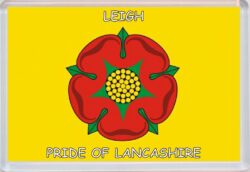 Leigh - Pride of Lancashire County Flag - Jumbo Fridge Magnet Souvenir Gift Present