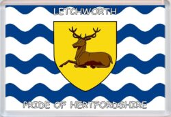 Letchworth - Pride of Hertfordshire County Flag - Jumbo Fridge Magnet Souvenir Gift Present