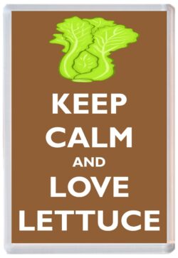 Keep Calm and Love Lettuce - Jumbo Fridge Magnet Souvenir Gift Present