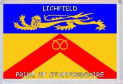 Lichfield - Pride of Staffordshire County Flag - Jumbo Fridge Magnet Souvenir Gift