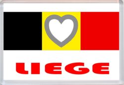 Liege - Love Belgium/Belgian Towns & Cities Flag - Jumbo Fridge Magnet Souvenir Gift Present