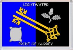 Lightwater - Pride of Surrey County Flag - Jumbo Fridge Magnet Souvenir Gift