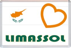Limassol - Love Cyprus/Cypriot Towns & Cities Flag - Jumbo Fridge Magnet Souvenir Gift Present