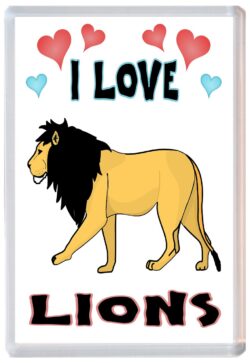 I Love Lions - Jumbo Fridge Magnet Souvenir Gift Present
