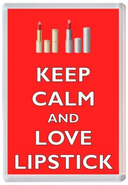 Keep Calm and Love Lipstick - Jumbo Fridge Magnet Souvenir Gift Present