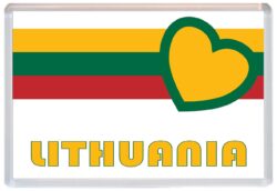 Lithuania - Love Lithuania/Lithuanian Towns & Cities Flag - Jumbo Fridge Magnet Souvenir Gift Present