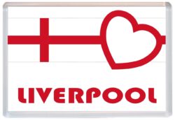 Liverpool - Love England/English Towns & Cities Flag - Jumbo Fridge Magnet Souvenir Gift Present