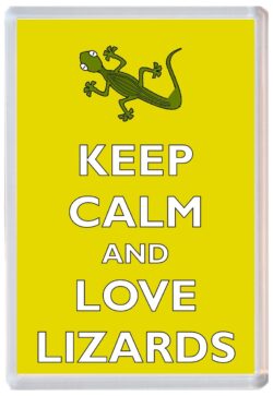 Keep Calm and Love Lizards- Jumbo Fridge Magnet Souvenir Gift Present