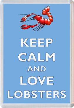 I Love Lobsters - Double Sided Large Keyring Key Fob Chain Ring Name Tag Gift Present Souvenir