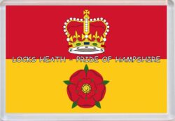 Locks Heath - Pride of Hampshire County Flag - Jumbo Fridge Magnet Souvenir Gift Present