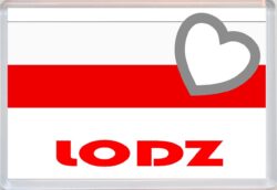 Lodz - Love Poland/Polish Towns & Cities Flag - Jumbo Fridge Magnet Souvenir Gift Present