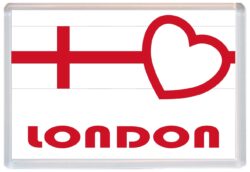 London - Love England/English Towns & Cities Flag - Jumbo Fridge Magnet Souvenir Gift Present